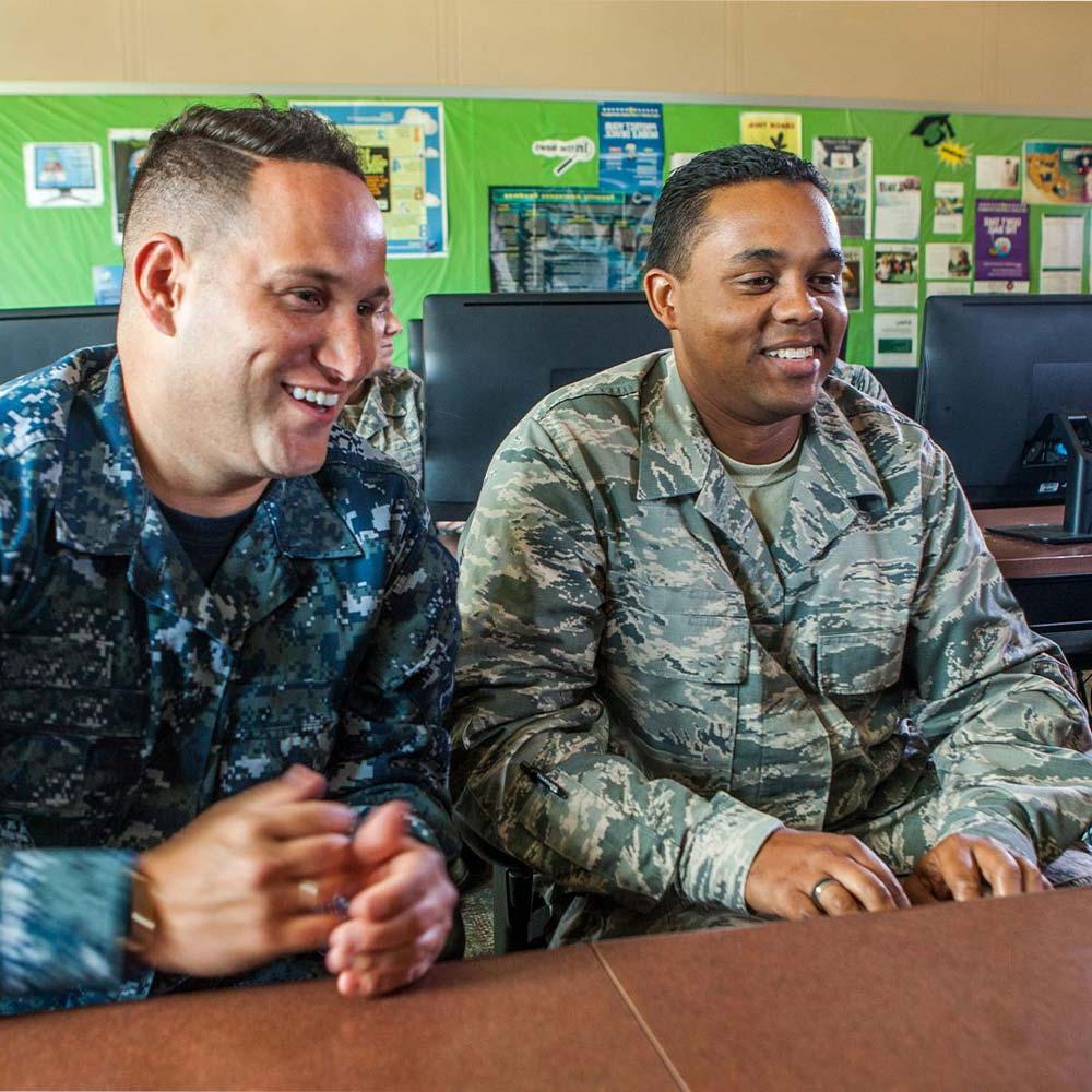 a picture of two military men